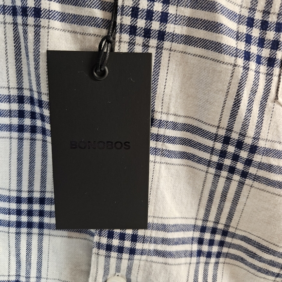 Bonobos Plaid Mens Light Weight Flannel LS Button Down Slim Fit XXL Shirt NWT - Picture 5 of 8